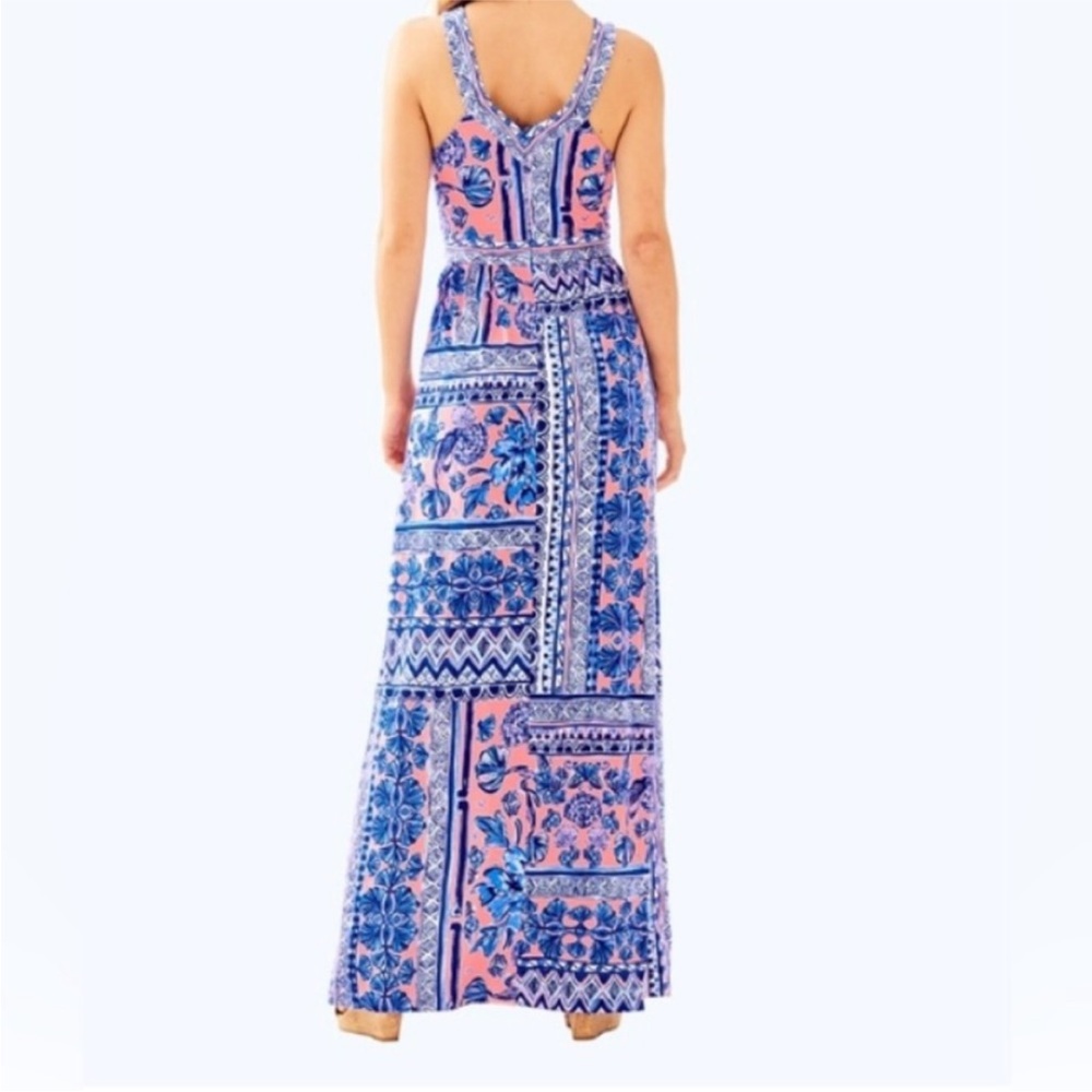 NWT Lilly Pulitzer Taryn Maxi Dress SZ XXS Melon Fig Ginger Jar - Picture 3 of 16